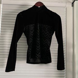 Ca Va Bien Mock Turtleneck Black Sweater Top